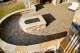 fire pit paver patio seat wall