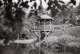 Gazebo over pond