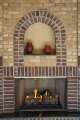 brick outdoor fireplace