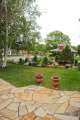 patio and plantings