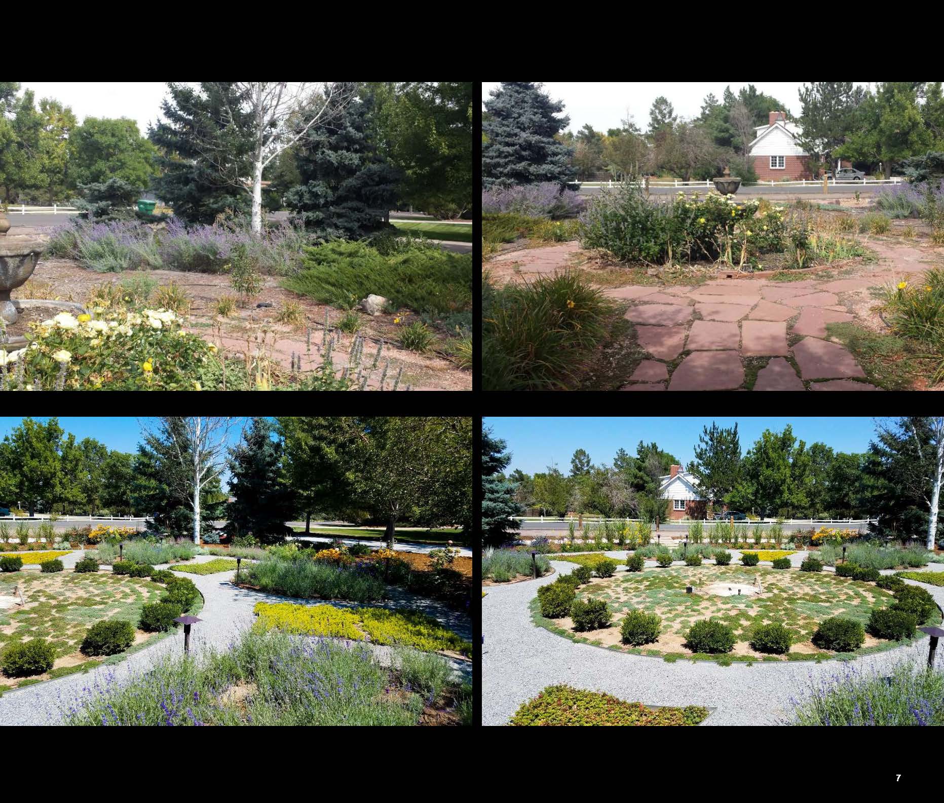 Before and after photo of a landscape project in greater Denver, Colorado.