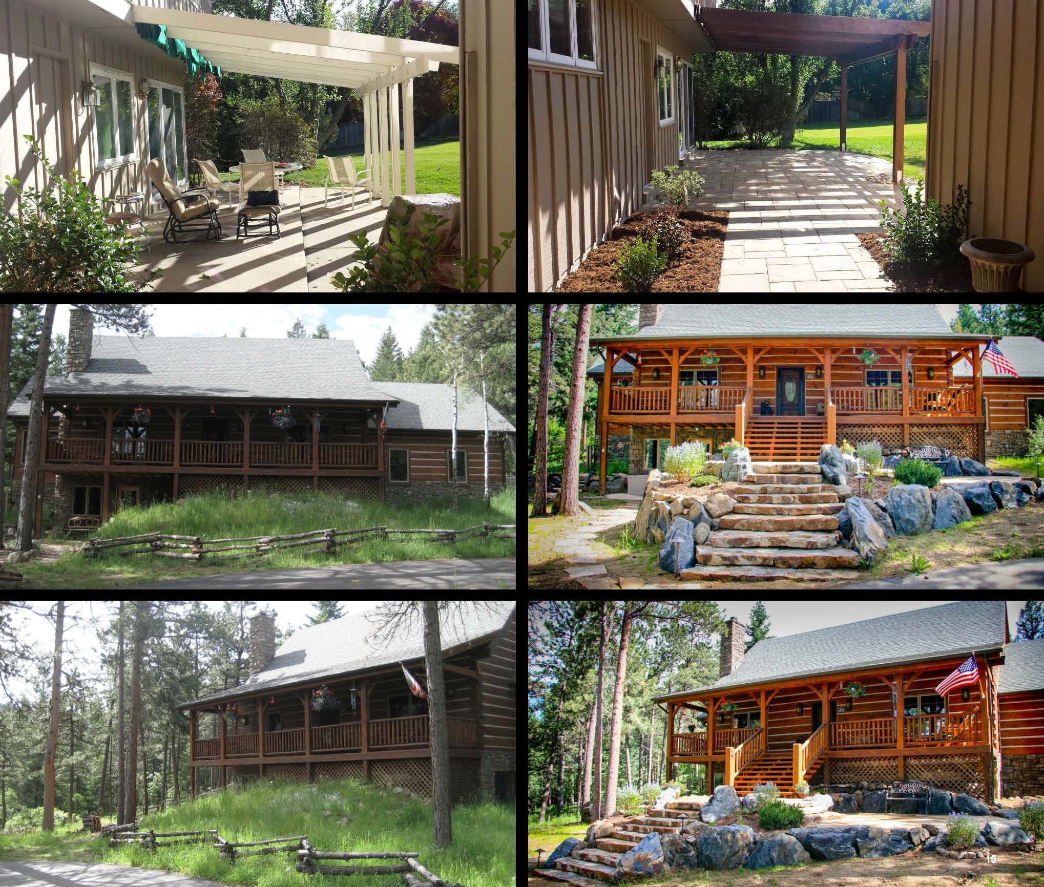 Before and after photo of a landscape project in greater Denver, Colorado.