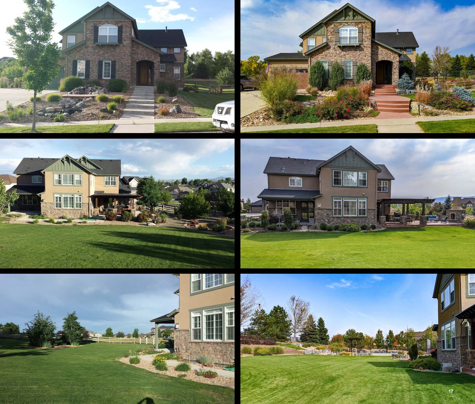 Before and after photo of a landscape project in greater Denver, Colorado.