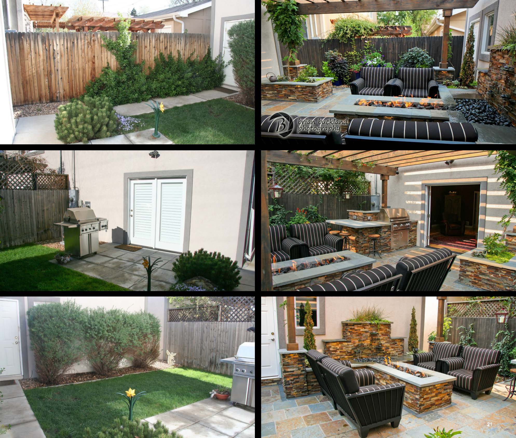 Before and after photo of a landscape project in greater Denver, Colorado.