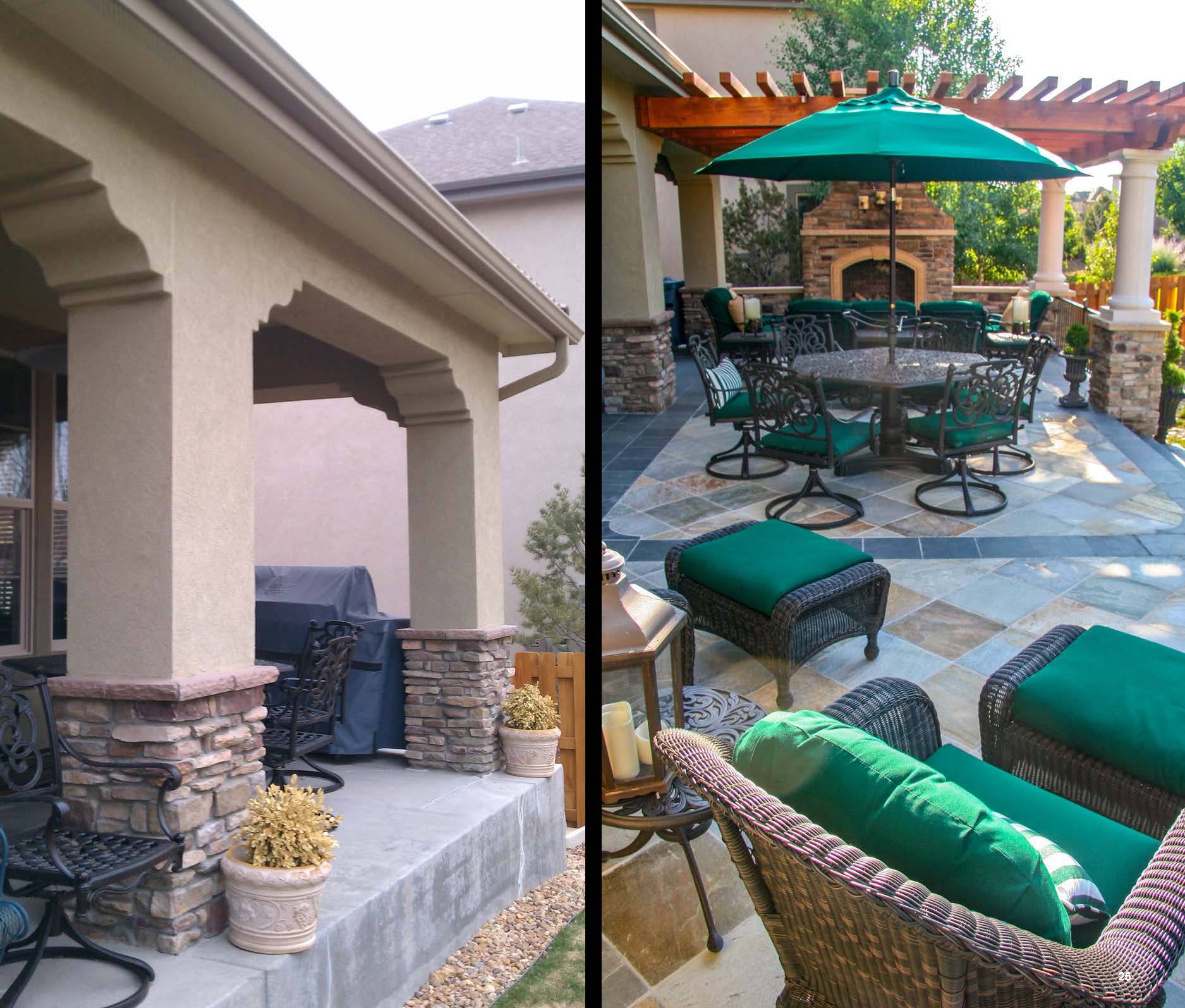 Before and after photo of a landscape project in greater Denver, Colorado.
