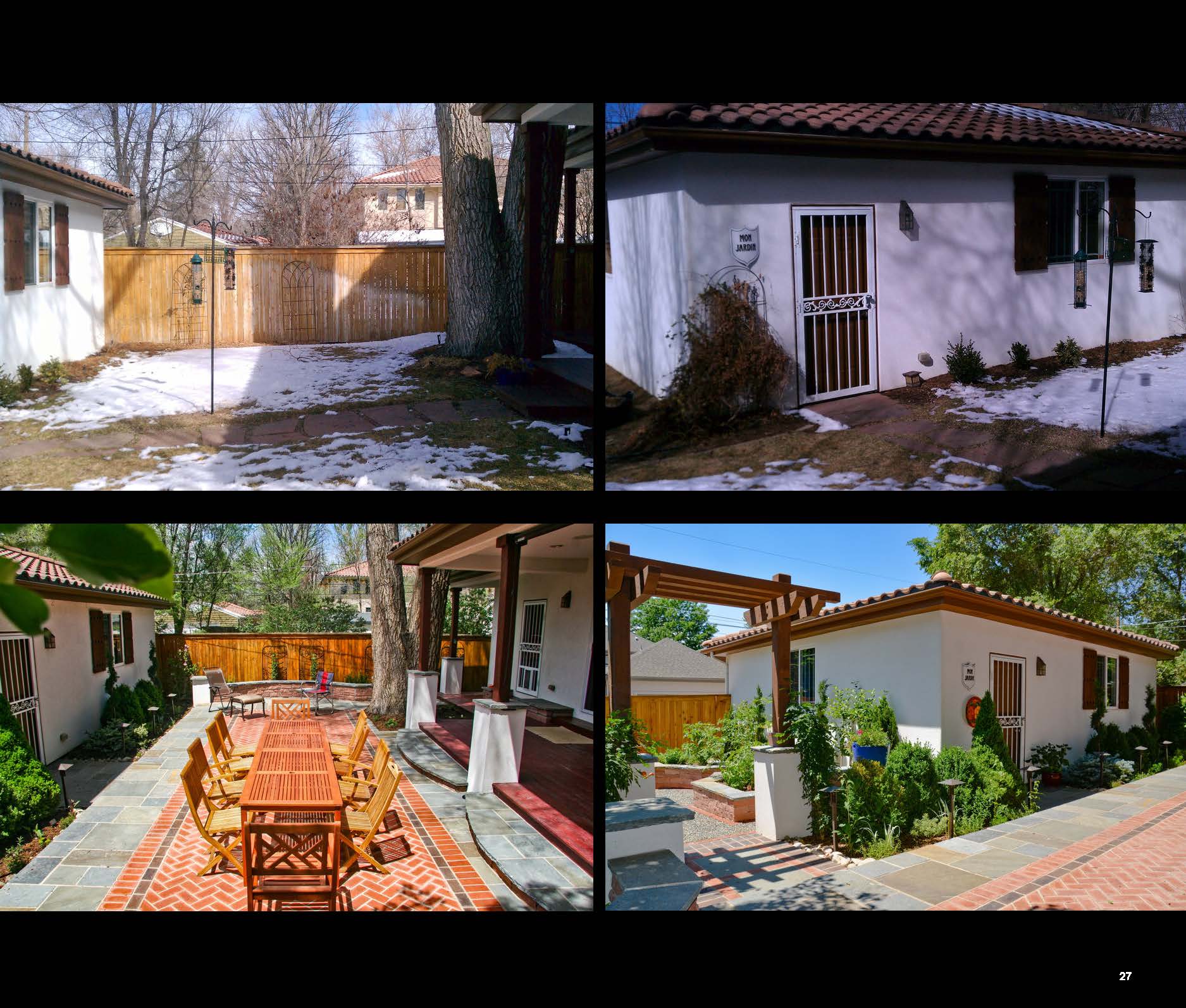 Before and after photo of a landscape project in greater Denver, Colorado.
