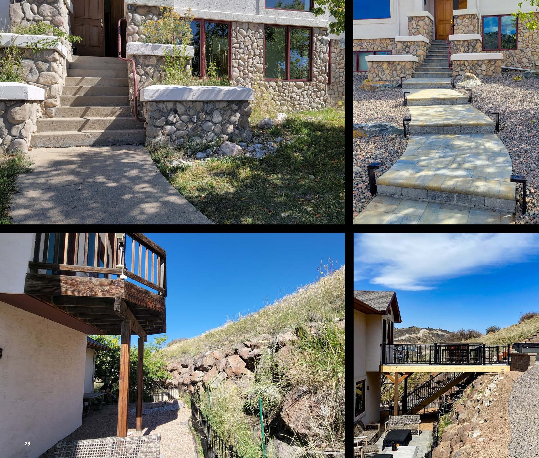 Before and after photo of a landscape project in greater Denver, Colorado.