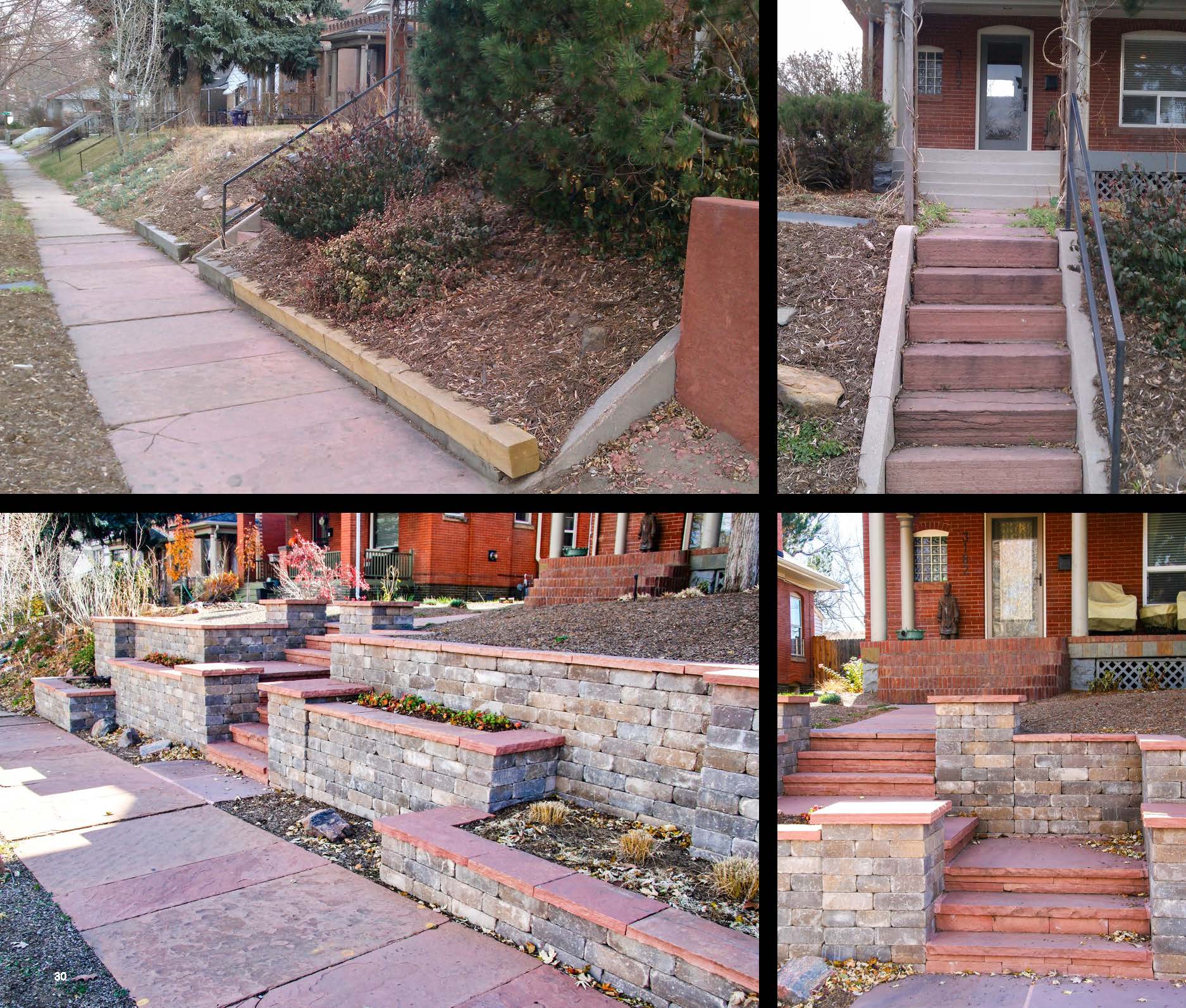 Before and after photo of a landscape project in greater Denver, Colorado.
