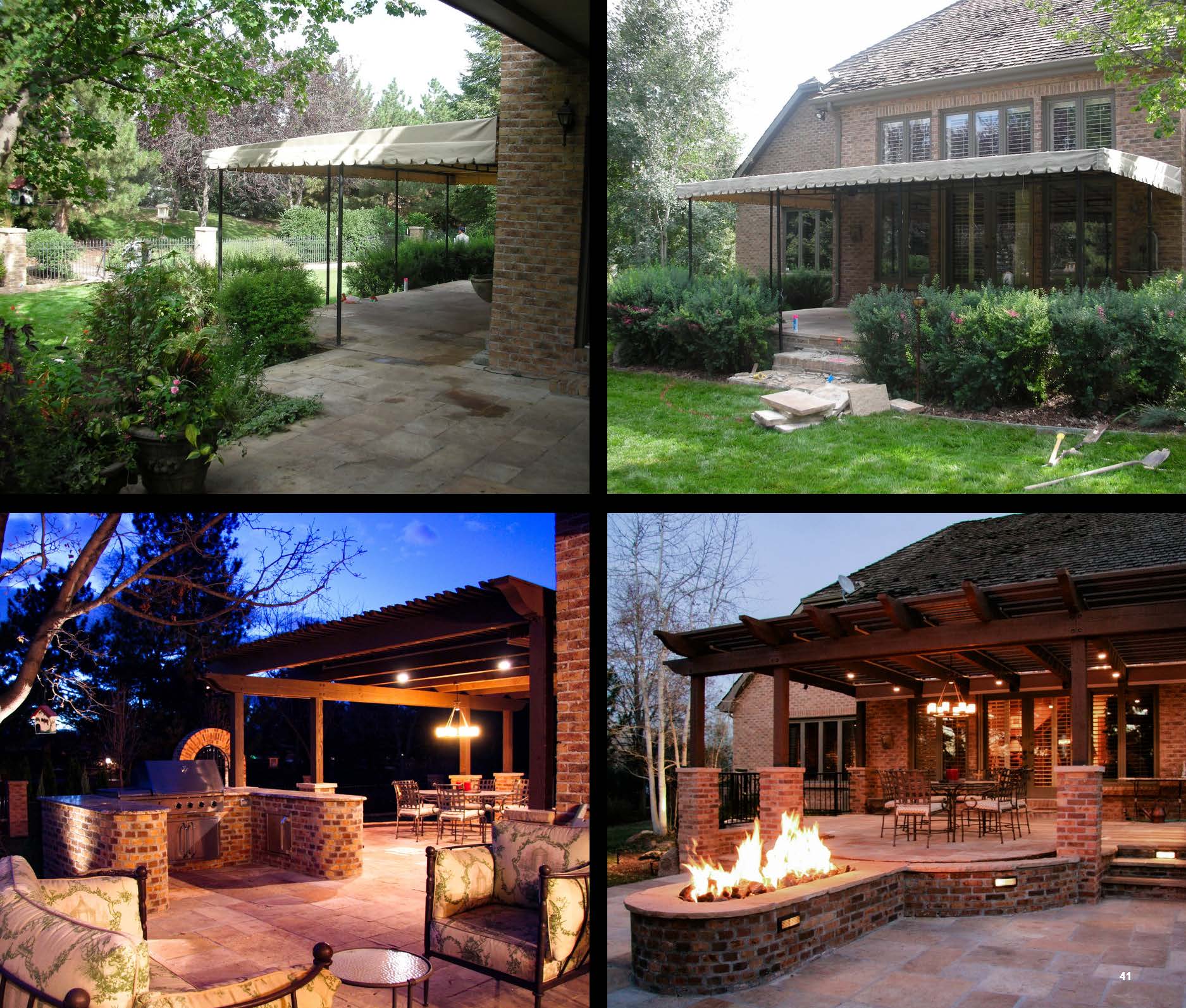 Before and after photo of a landscape project in greater Denver, Colorado.