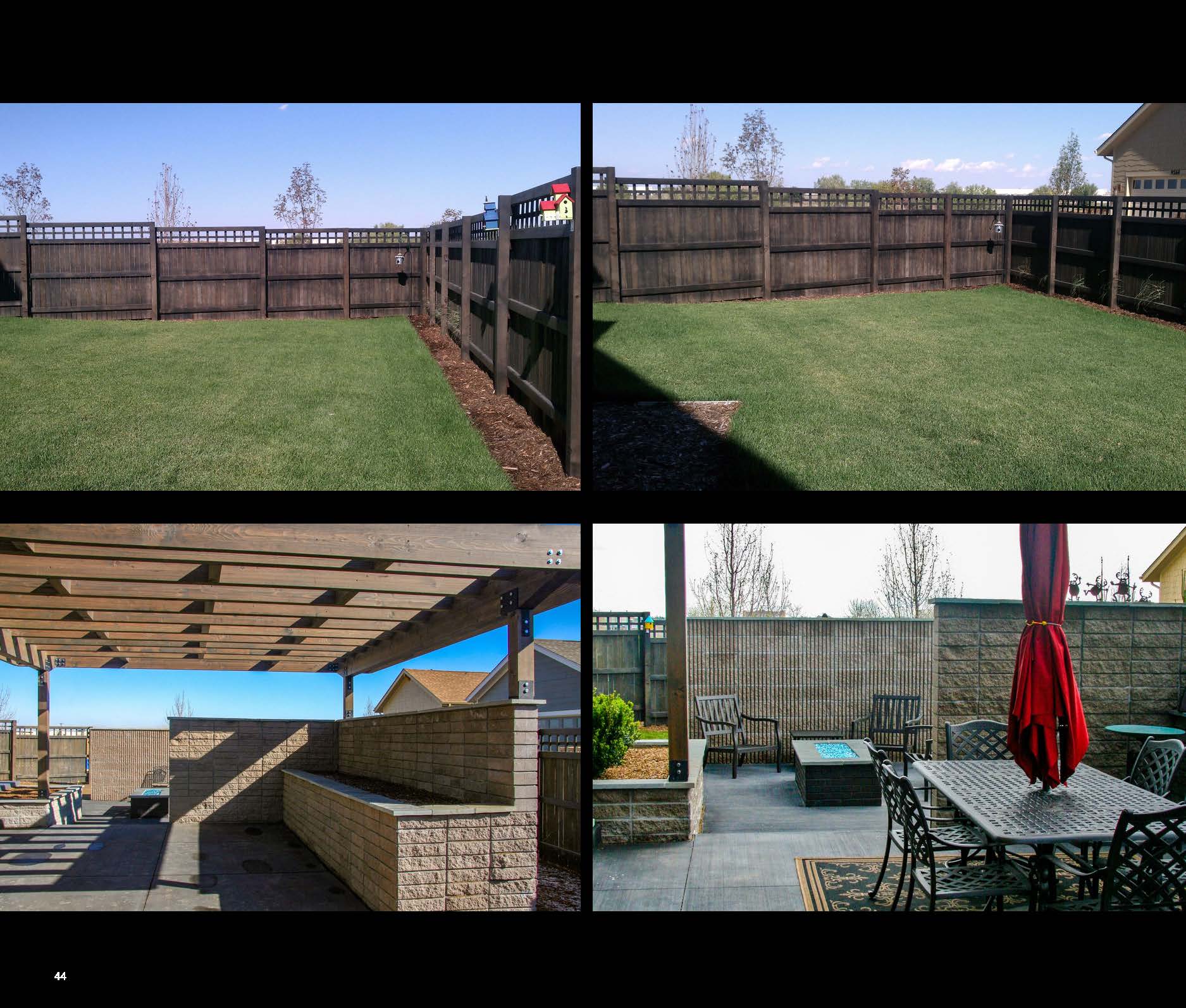 Before and after photo of a landscape project in greater Denver, Colorado.