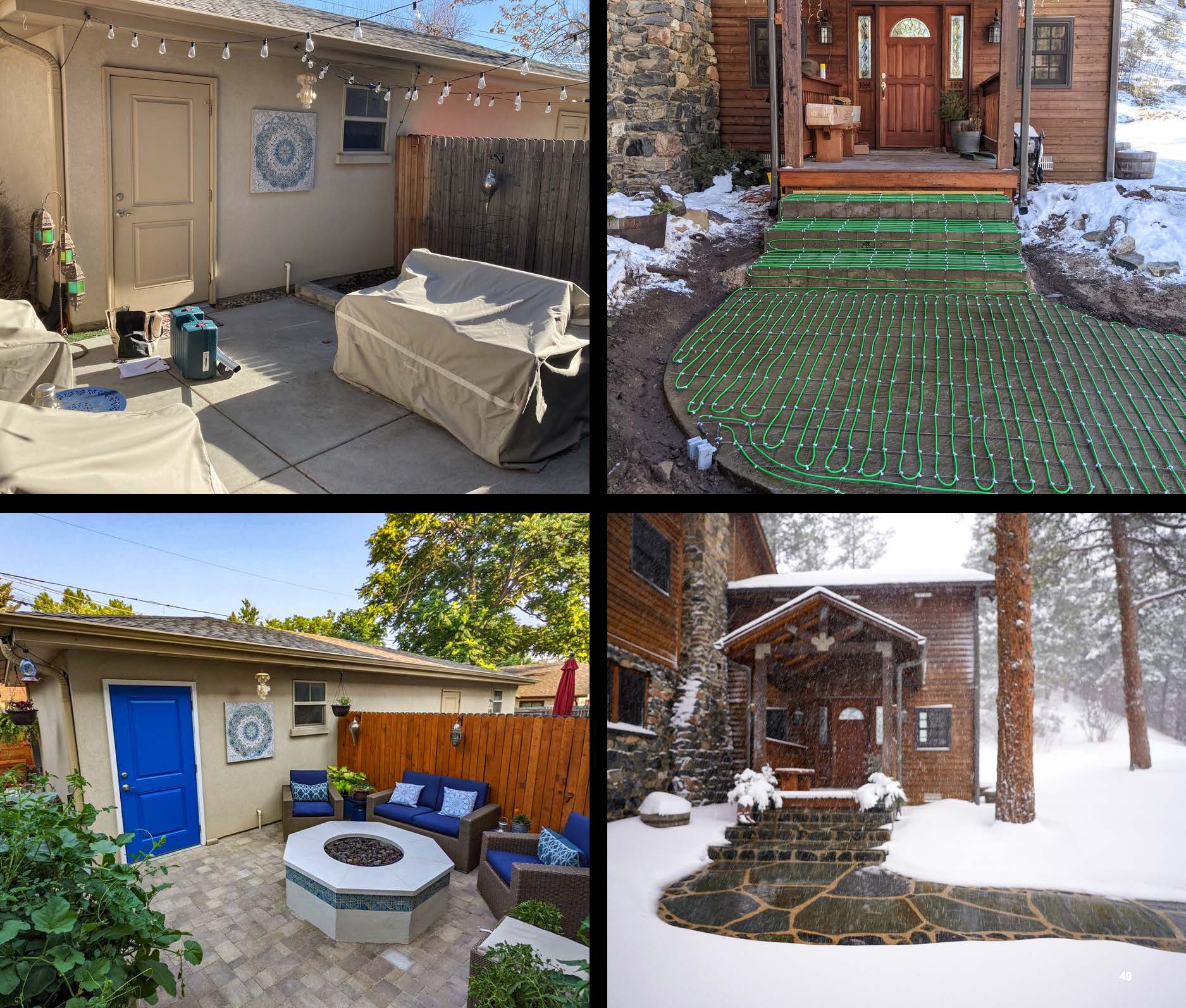 Before and after photo of a landscape project in greater Denver, Colorado.