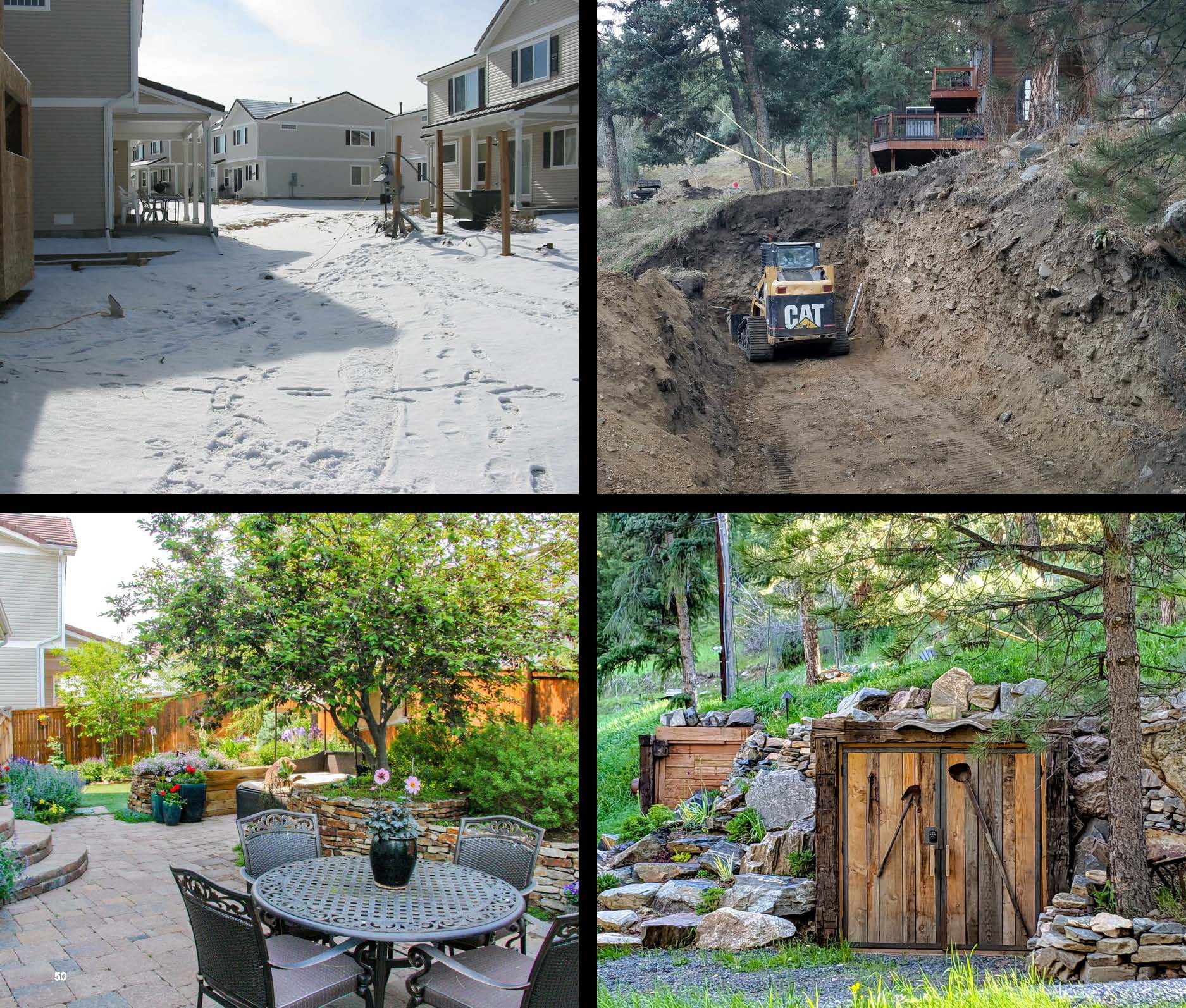 Before and after photo of a landscape project in greater Denver, Colorado.