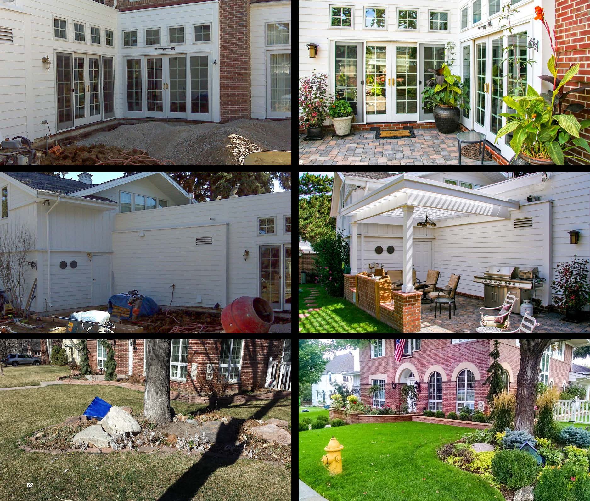 Before and after photo of a landscape project in greater Denver, Colorado.