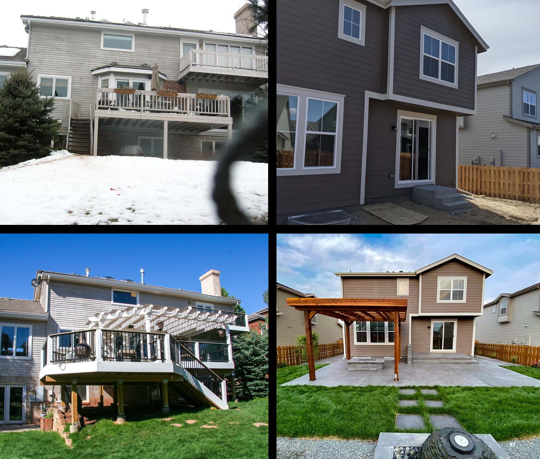 Before and after photo of a landscape project in greater Denver, Colorado.