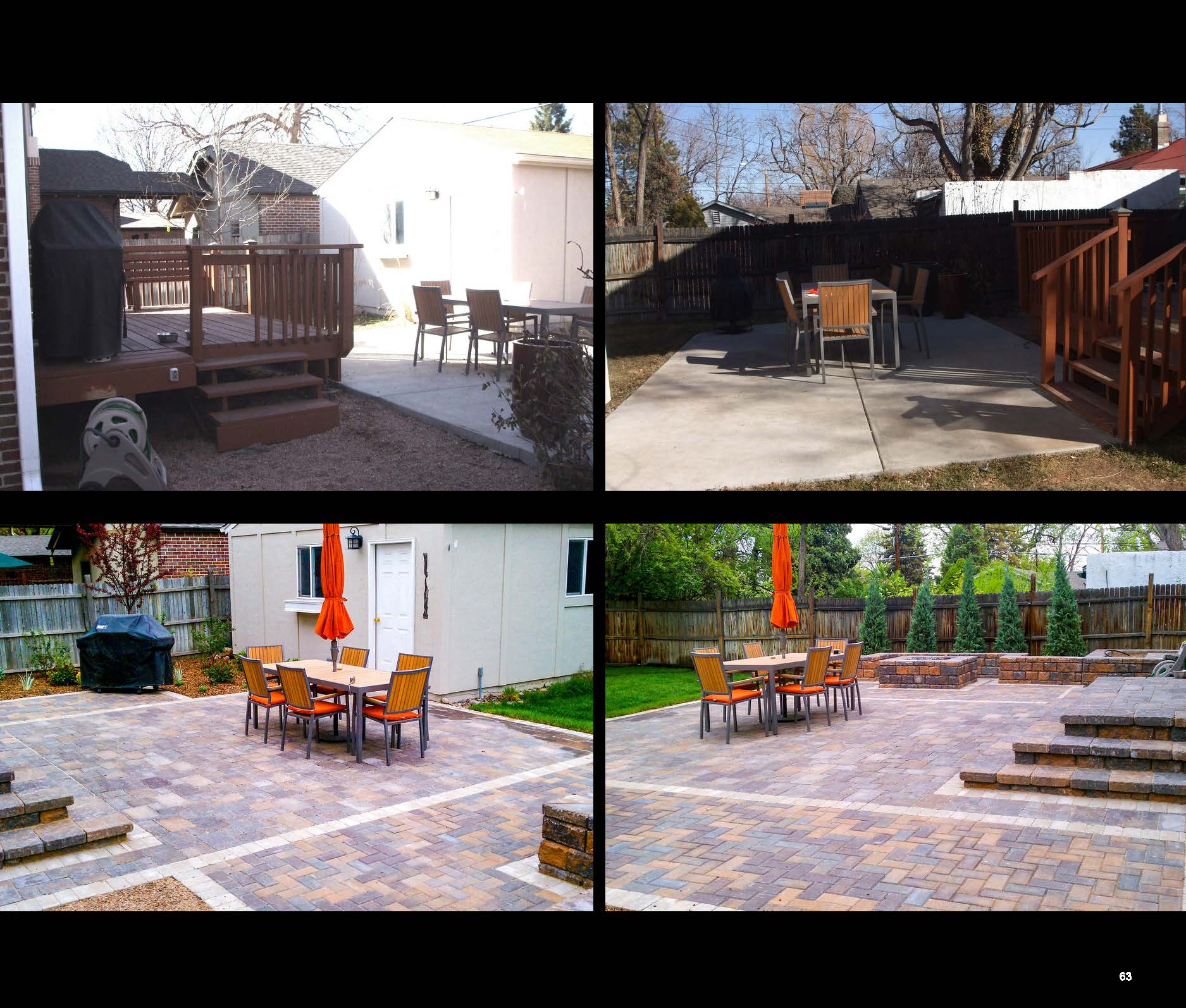 Before and after photo of a landscape project in greater Denver, Colorado.