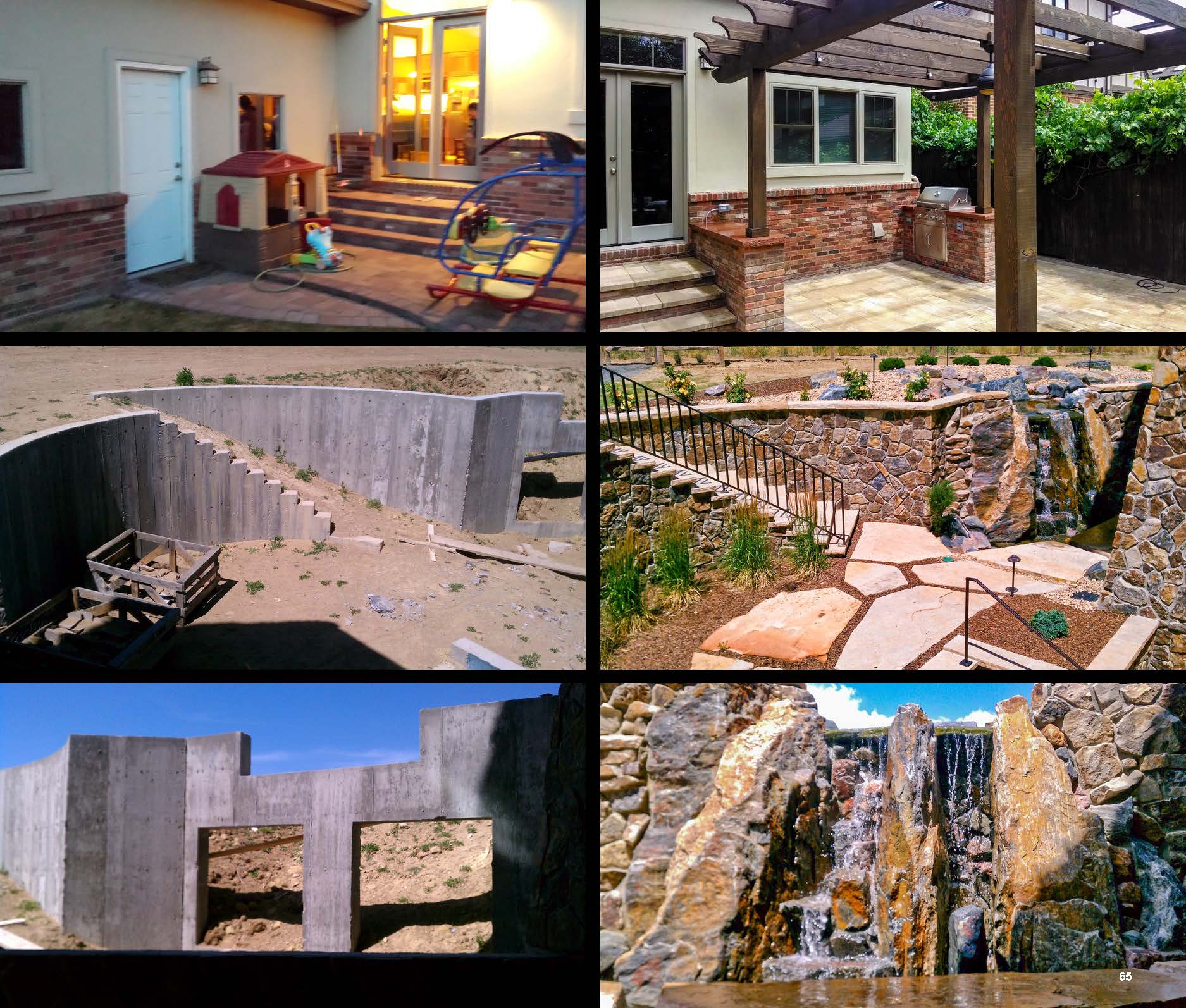 Before and after photo of a landscape project in greater Denver, Colorado.
