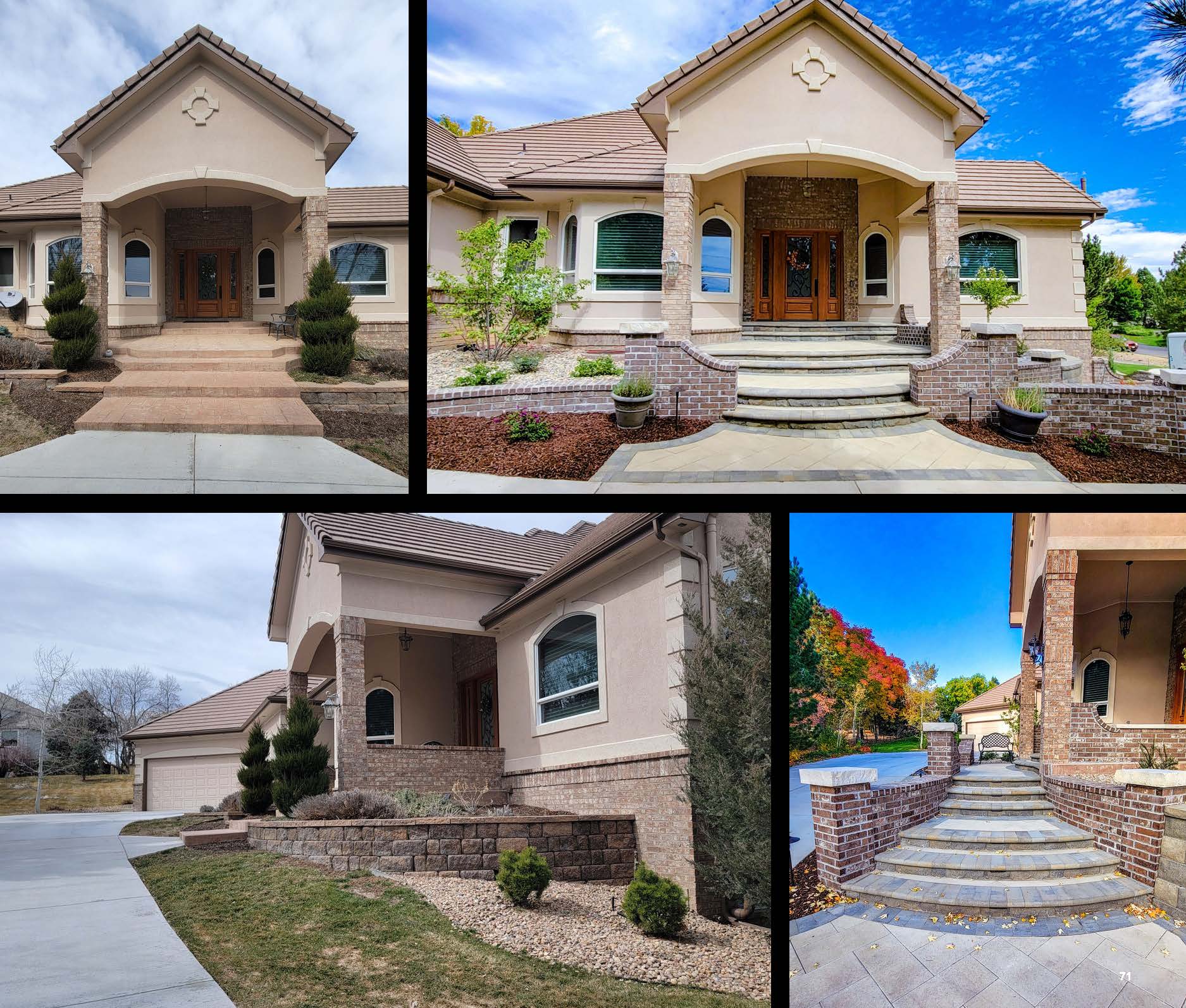 Before and after photo of a landscape project in greater Denver, Colorado.