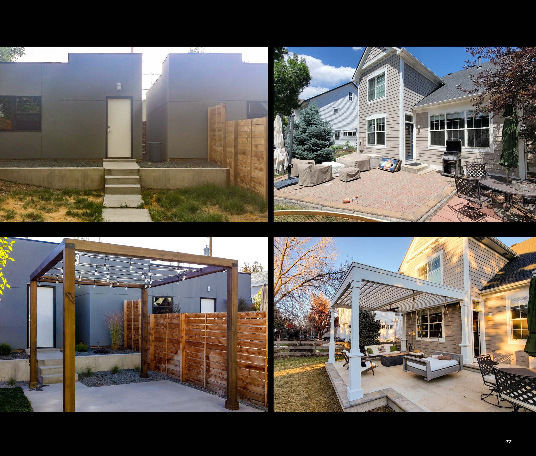 Before and after photo of a landscape project in greater Denver, Colorado.