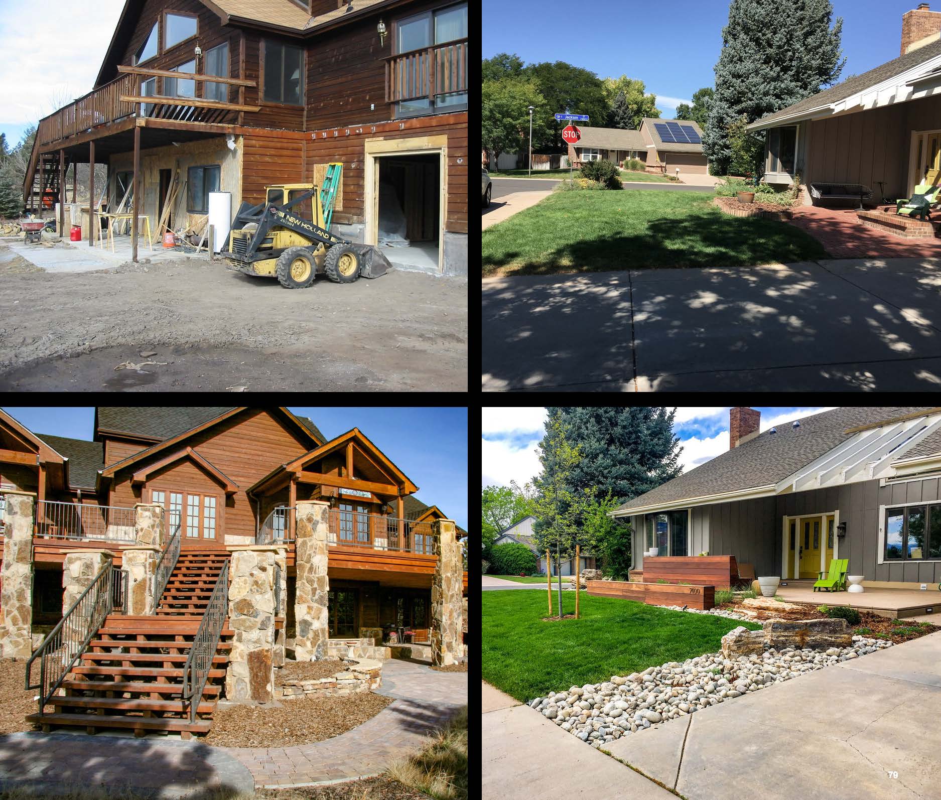 Before and after photo of a landscape project in greater Denver, Colorado.
