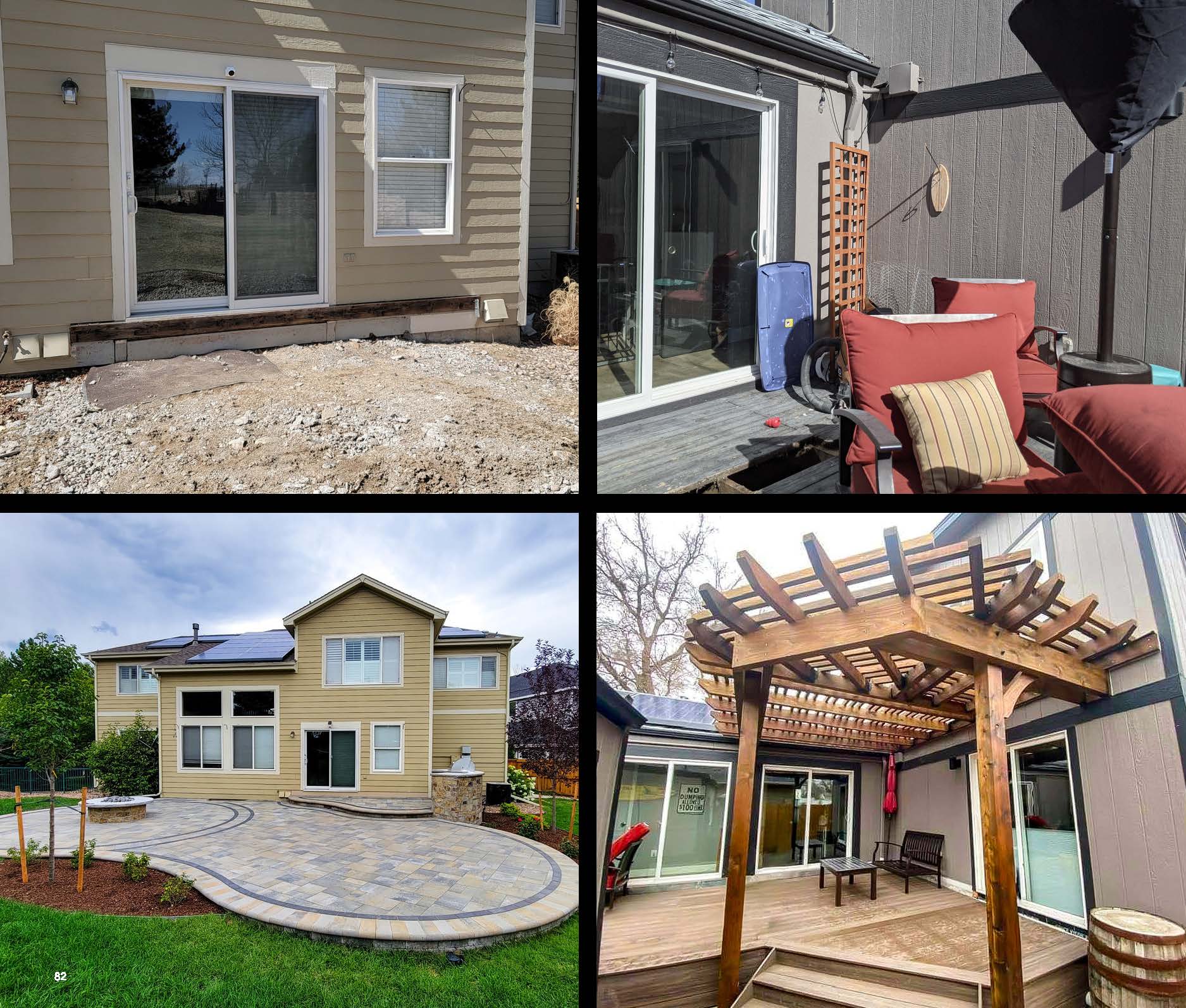 Before and after photo of a landscape project in greater Denver, Colorado.