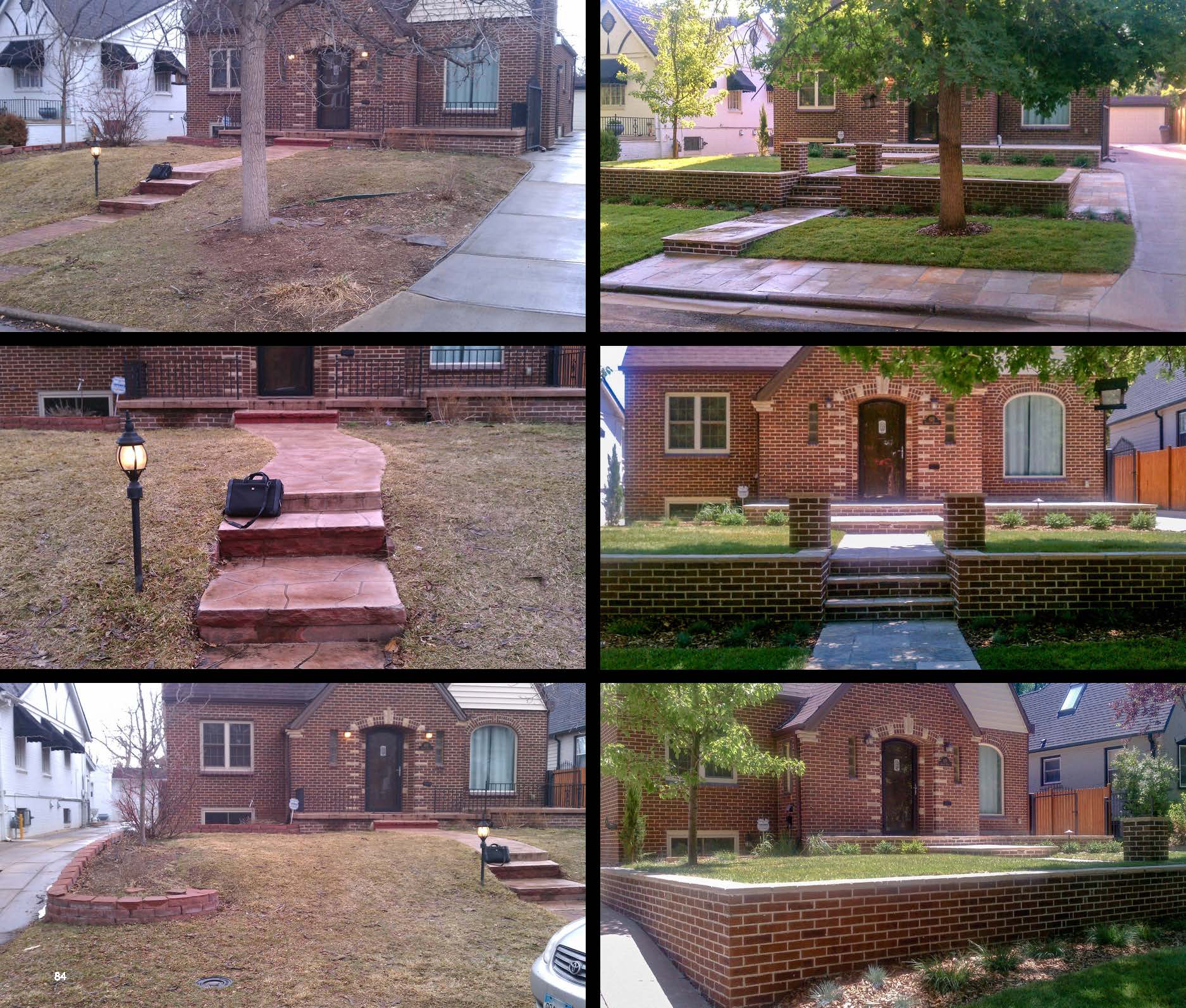 Before and after photo of a landscape project in greater Denver, Colorado.
