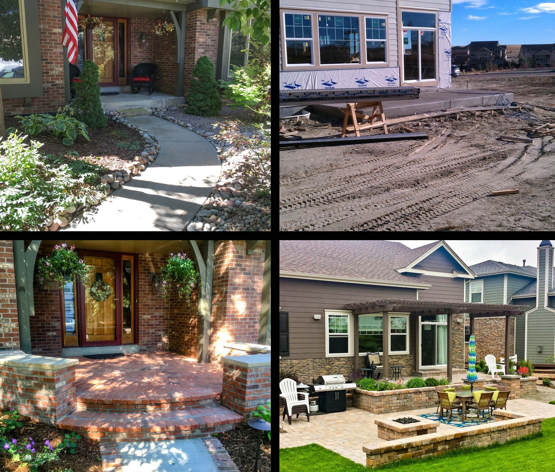 Before and after photo of a landscape project in greater Denver, Colorado.