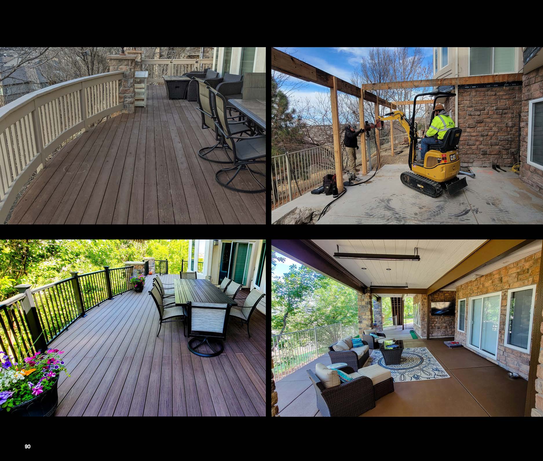 Before and after photo of a landscape project in greater Denver, Colorado.