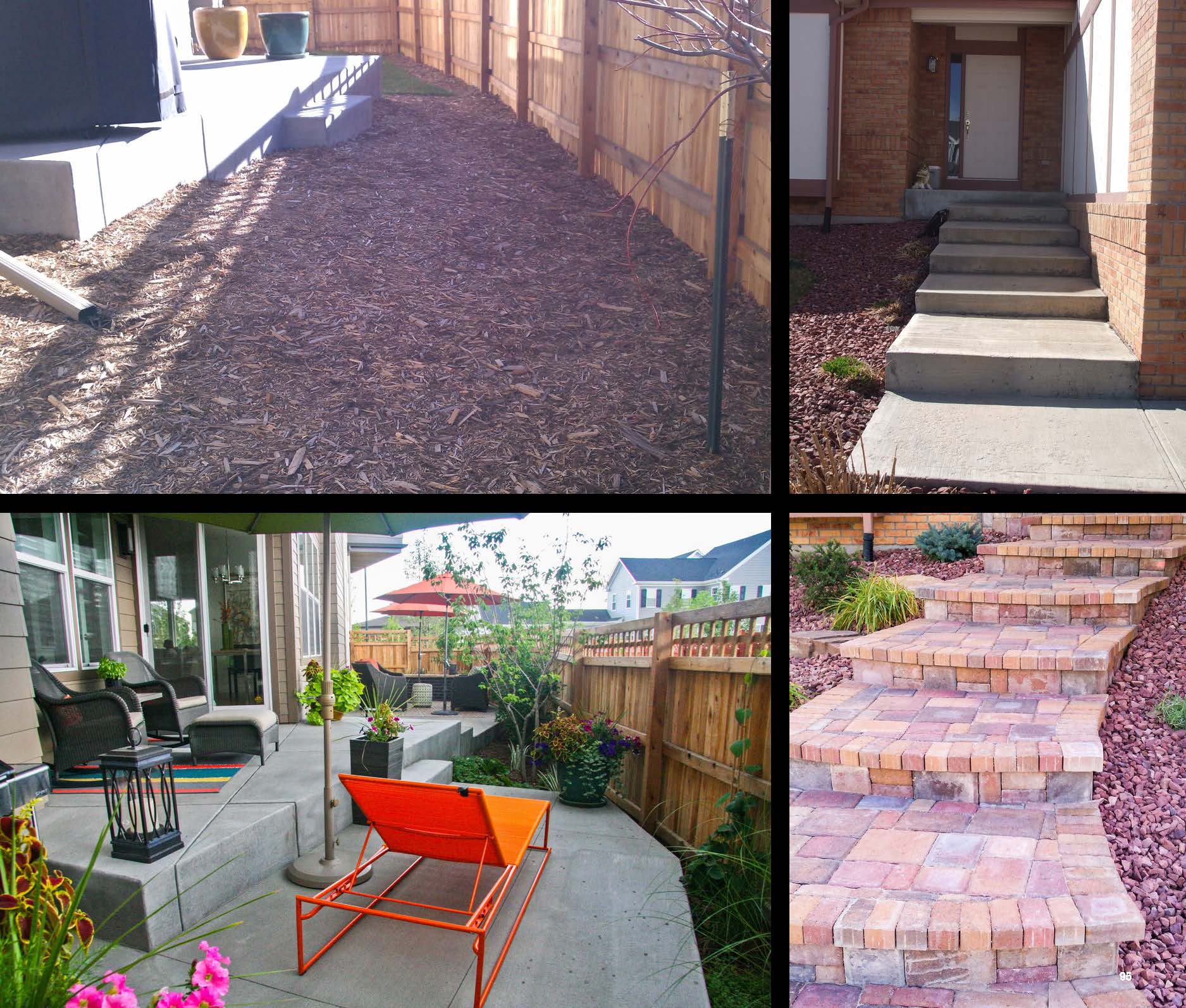 Before and after photo of a landscape project in greater Denver, Colorado.
