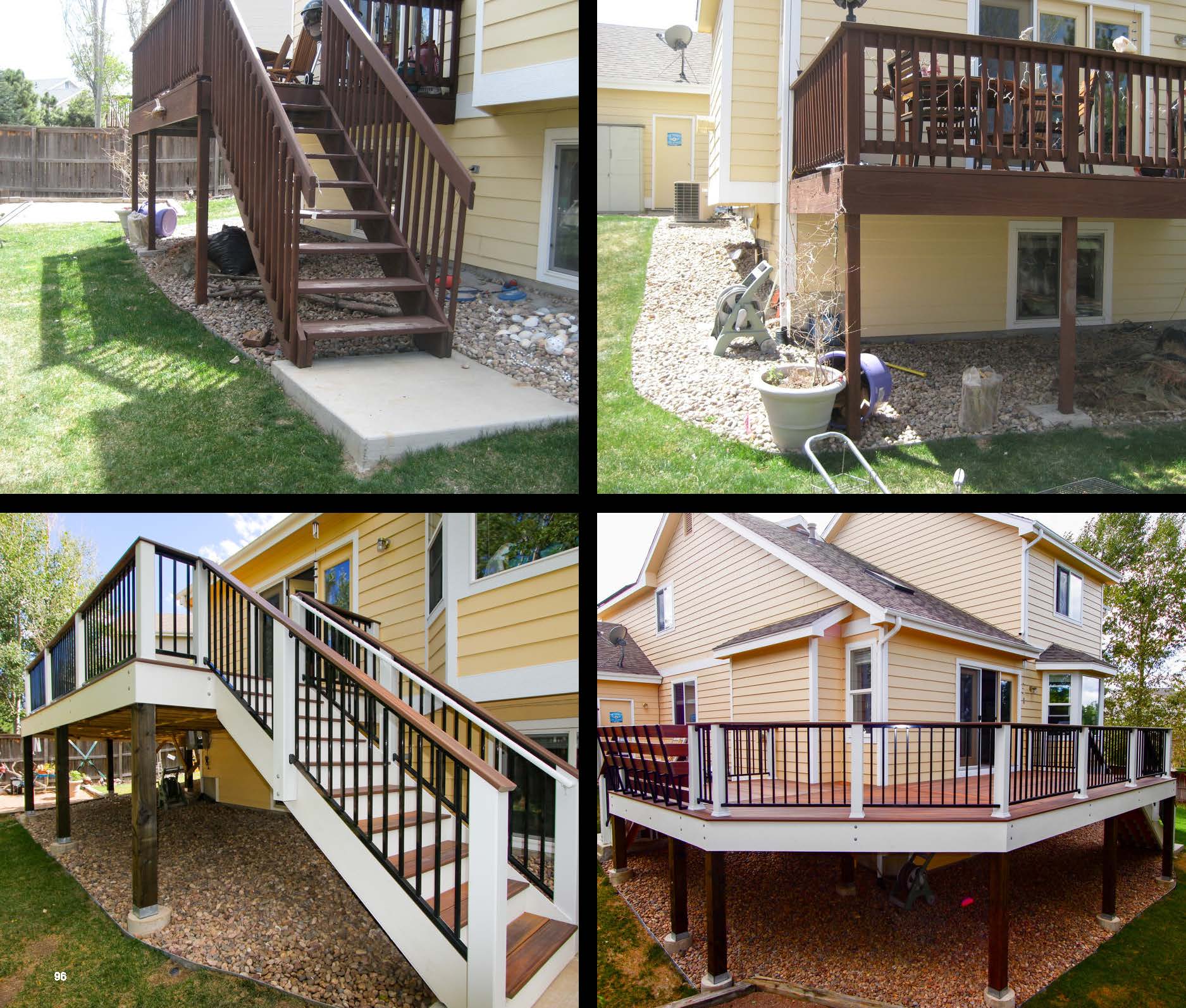 Before and after photo of a landscape project in greater Denver, Colorado.