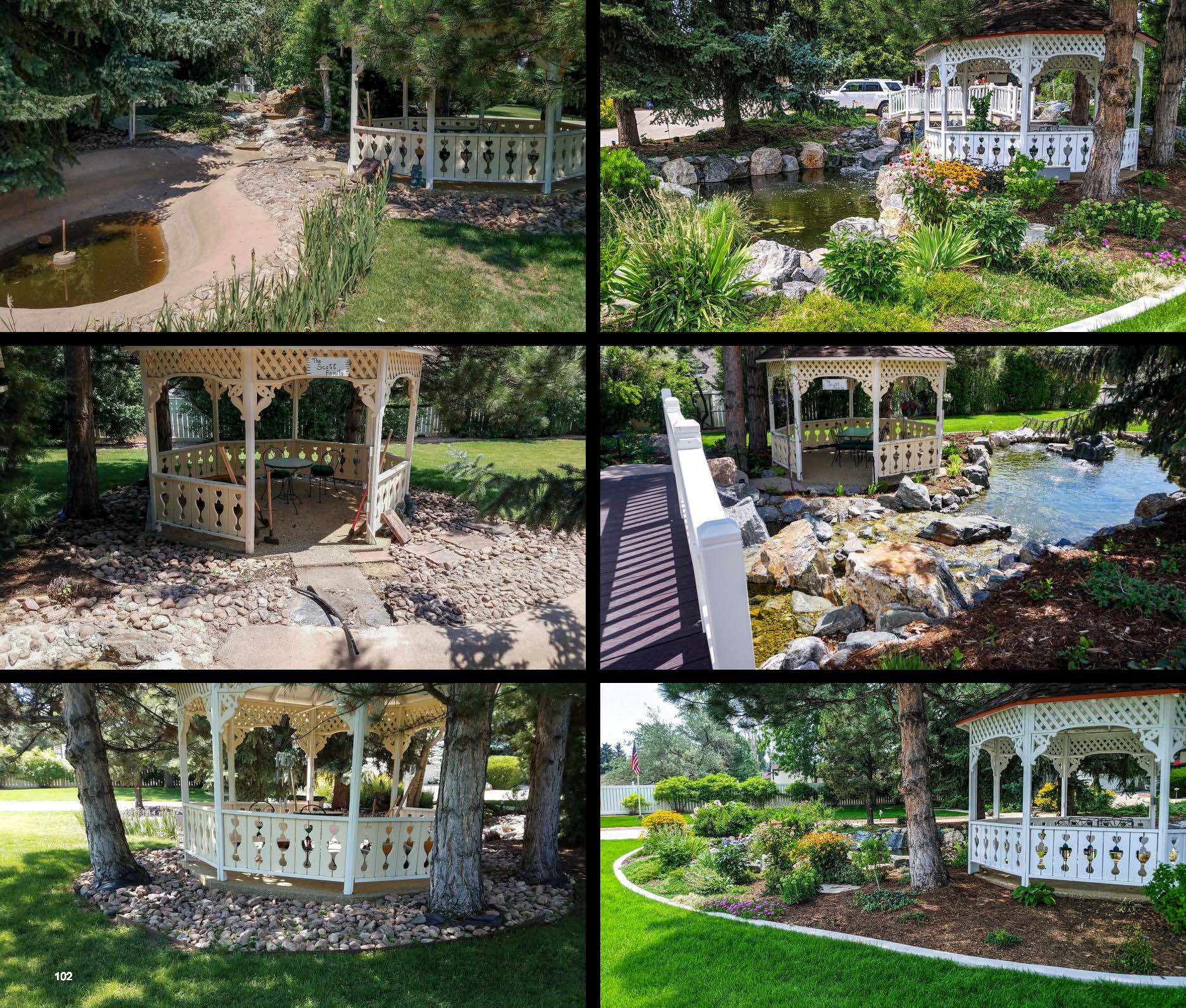 Before and after photo of a landscape project in greater Denver, Colorado.