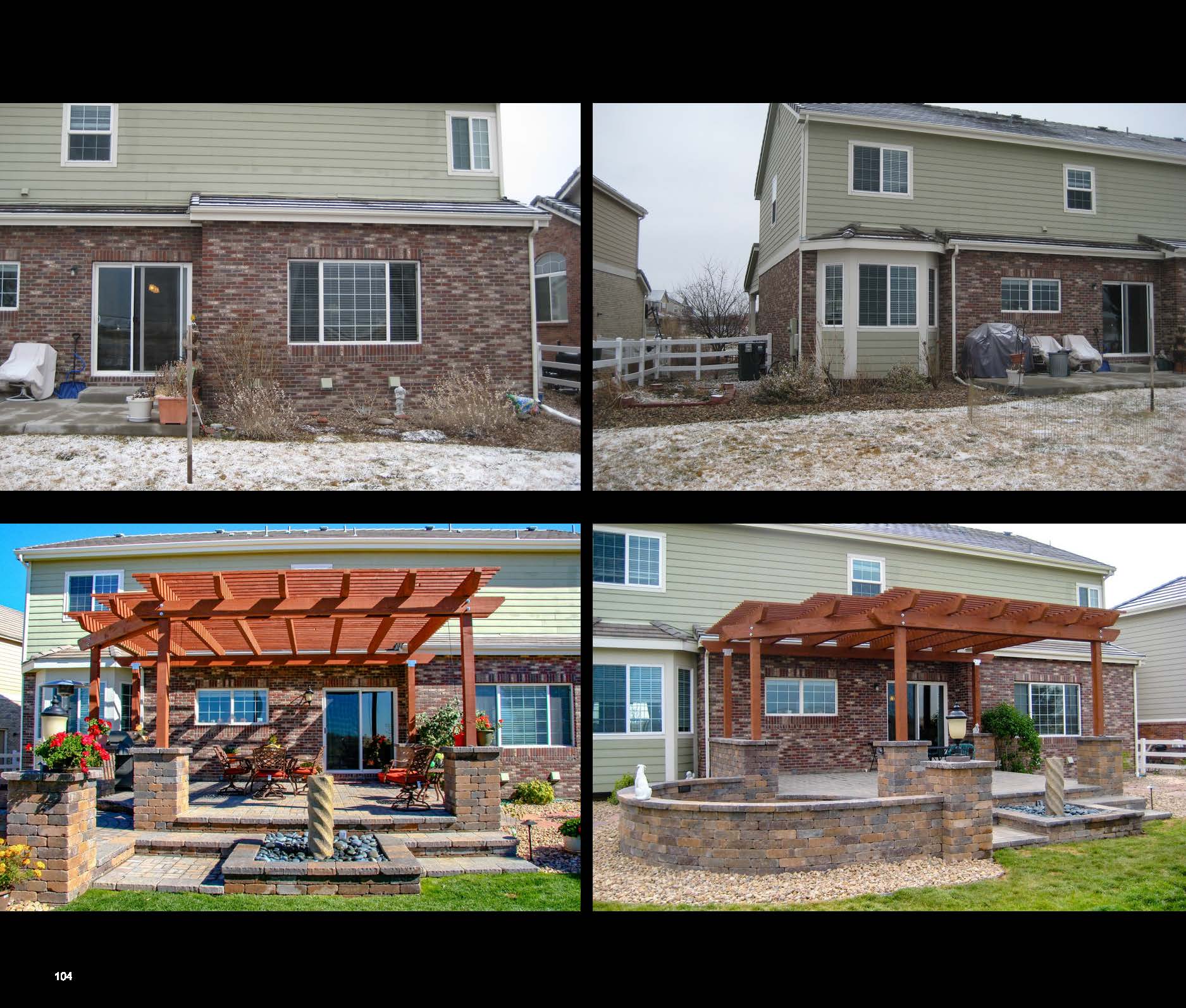 Before and after photo of a landscape project in greater Denver, Colorado.