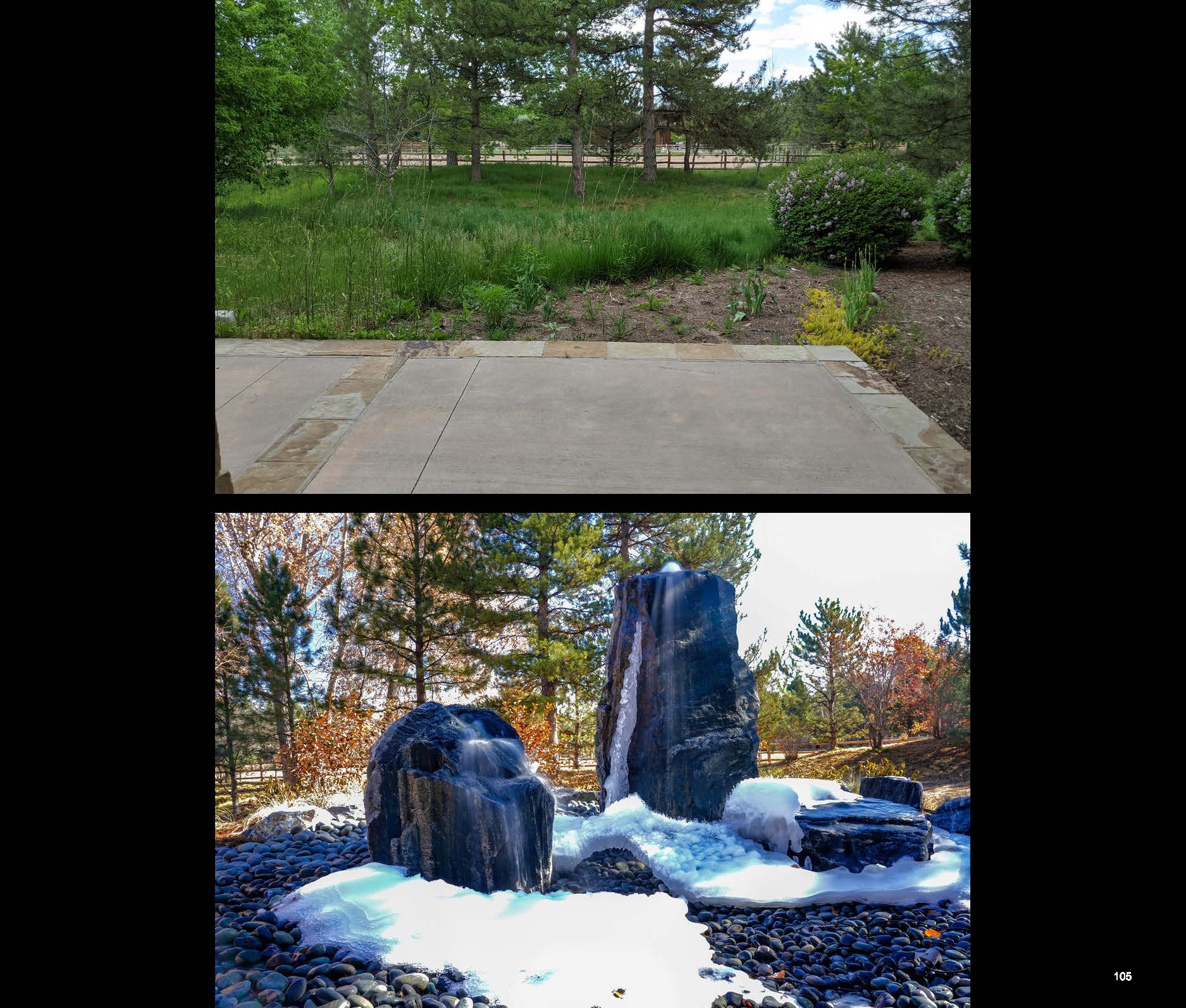 Before and after photo of a landscape project in greater Denver, Colorado.