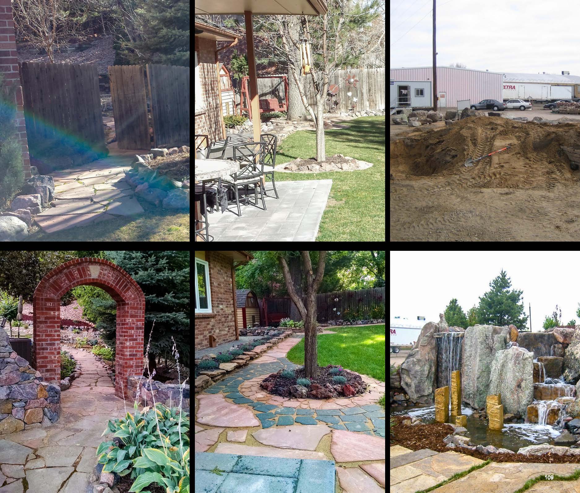 Before and after photo of a landscape project in greater Denver, Colorado.