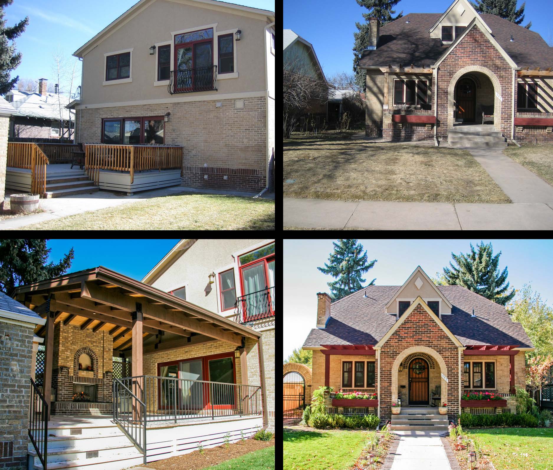 Before and after photo of a landscape project in greater Denver, Colorado.