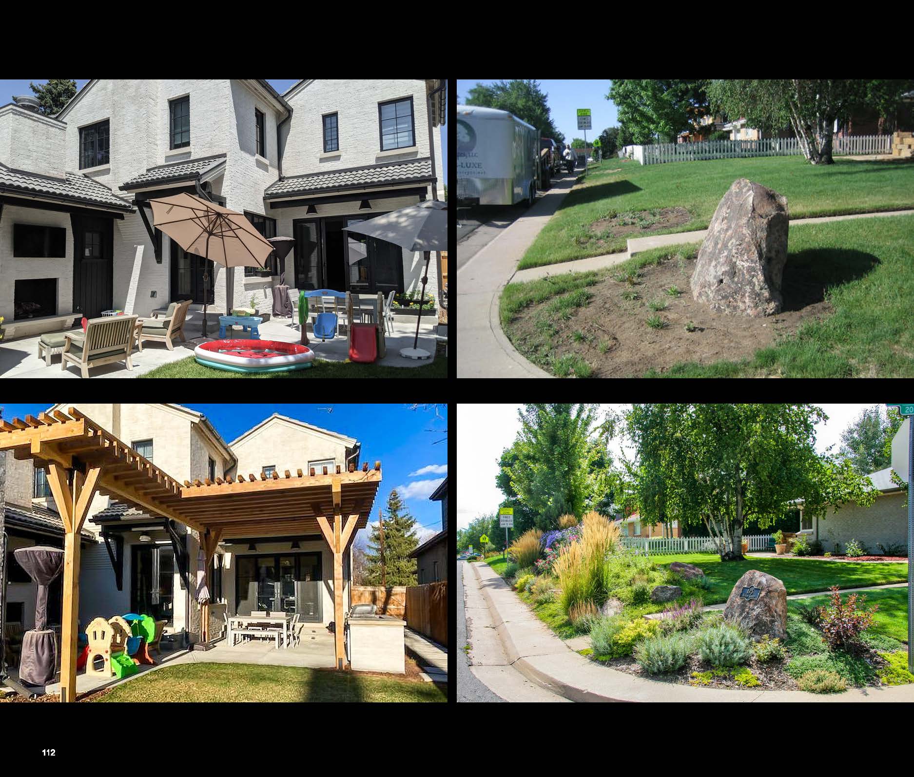 Before and after photo of a landscape project in greater Denver, Colorado.