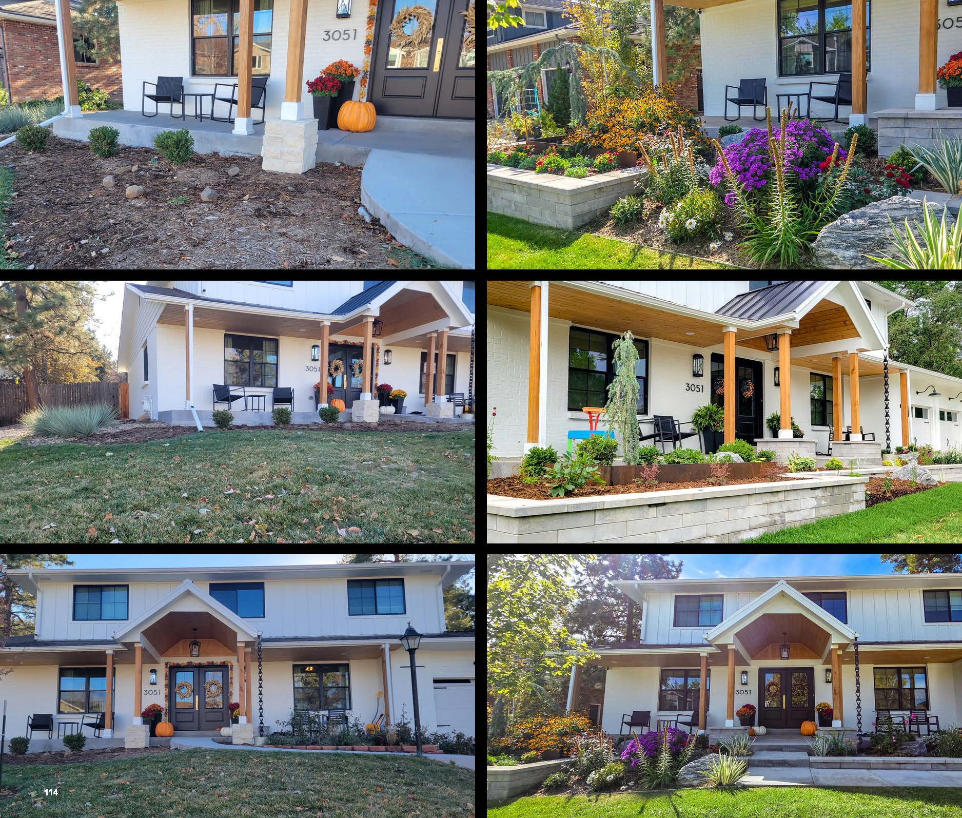 Before and after photo of a landscape project in greater Denver, Colorado.
