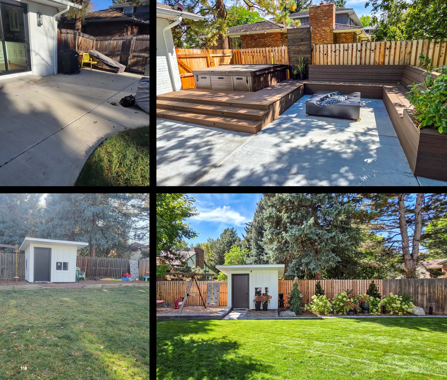 Before and after photo of a landscape project in greater Denver, Colorado.