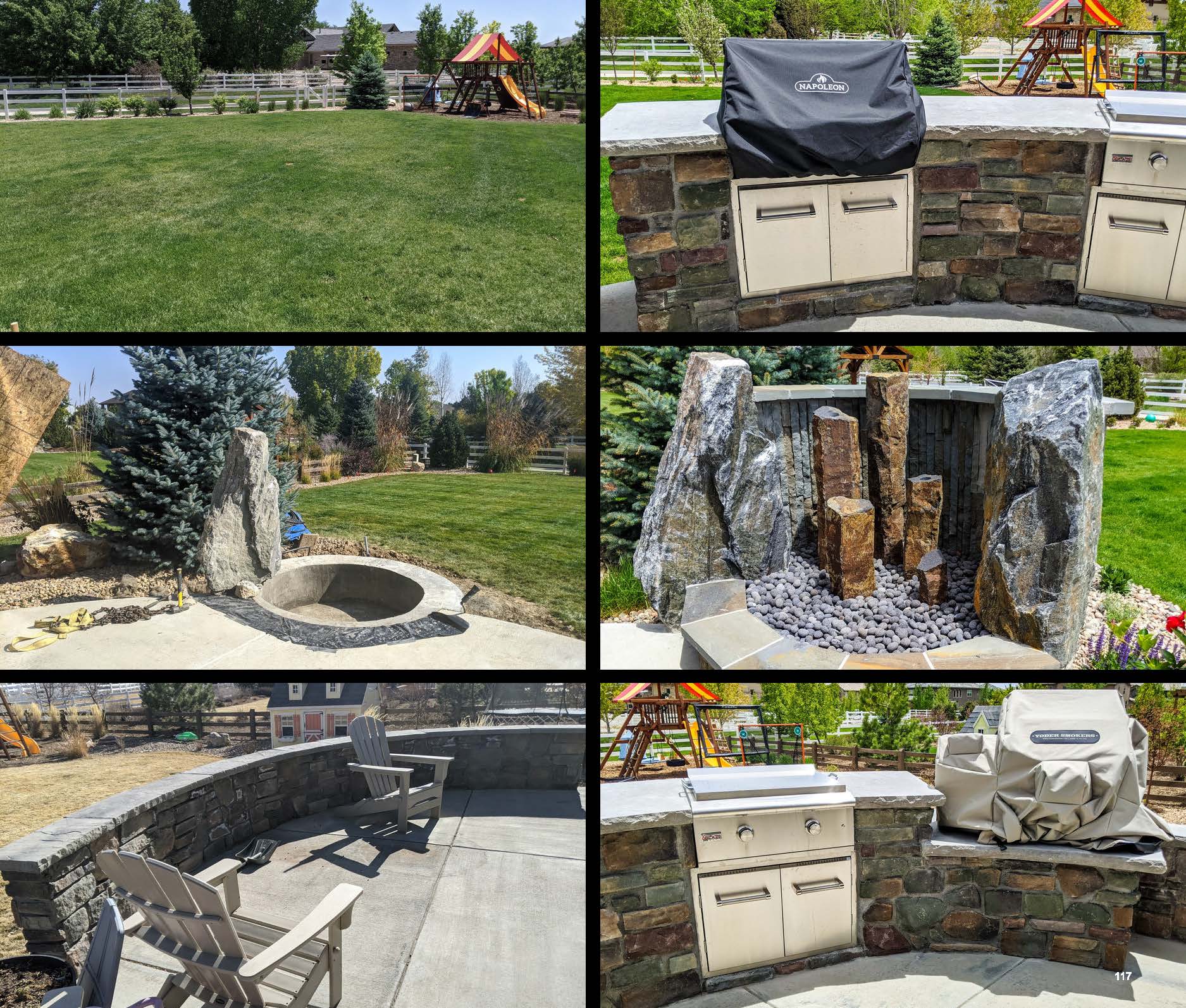 Before and after photo of a landscape project in greater Denver, Colorado.