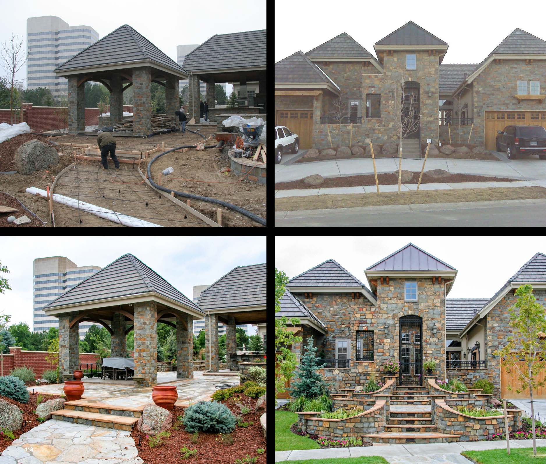 Before and after photo of a landscape project in greater Denver, Colorado.