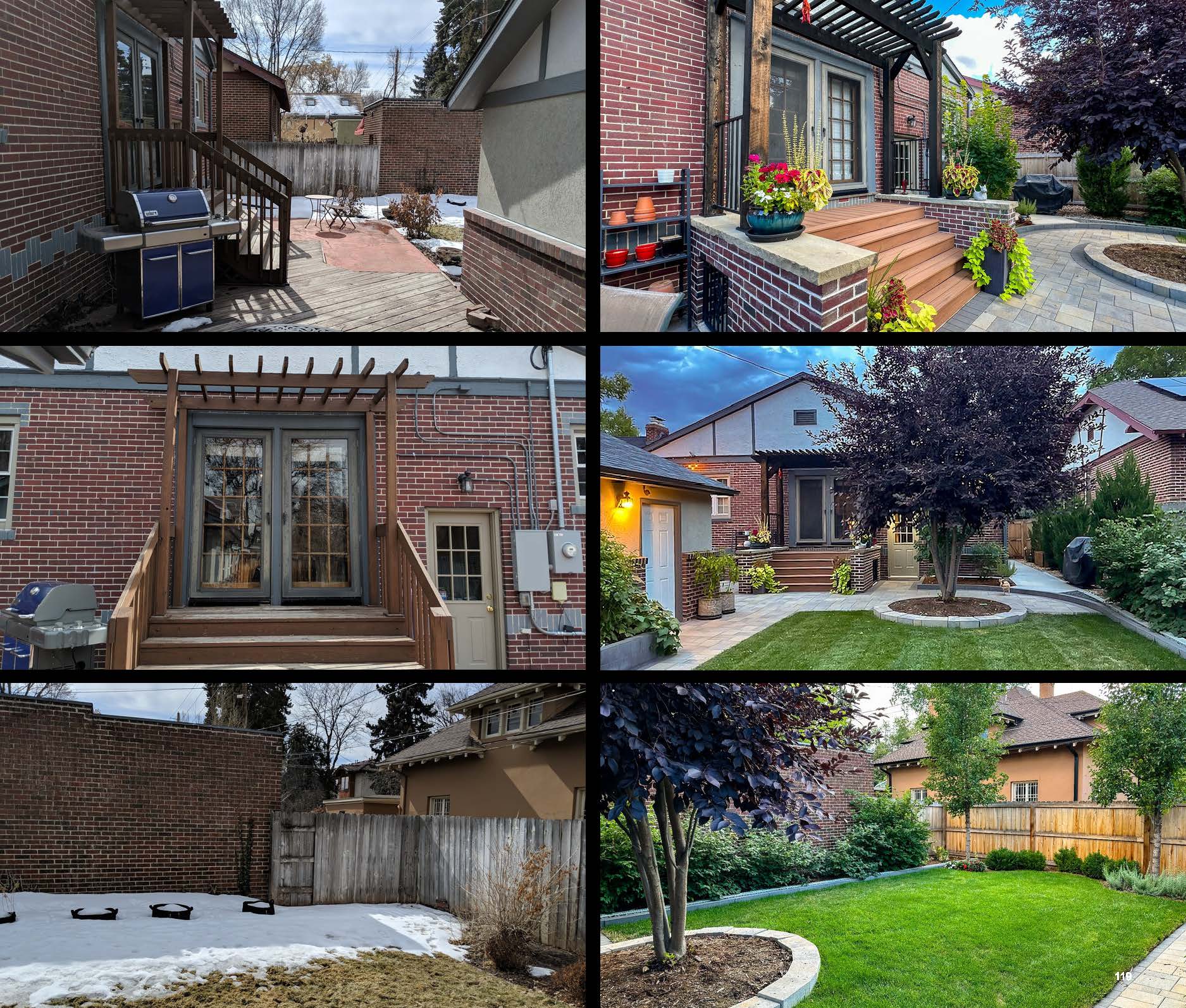 Before and after photo of a landscape project in greater Denver, Colorado.