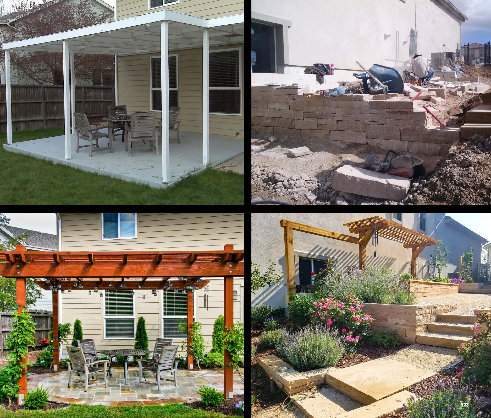 Before and after photo of a landscape project in greater Denver, Colorado.